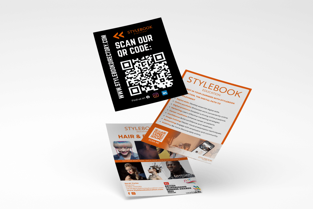 Stylebook Directory promotional flyer designs.